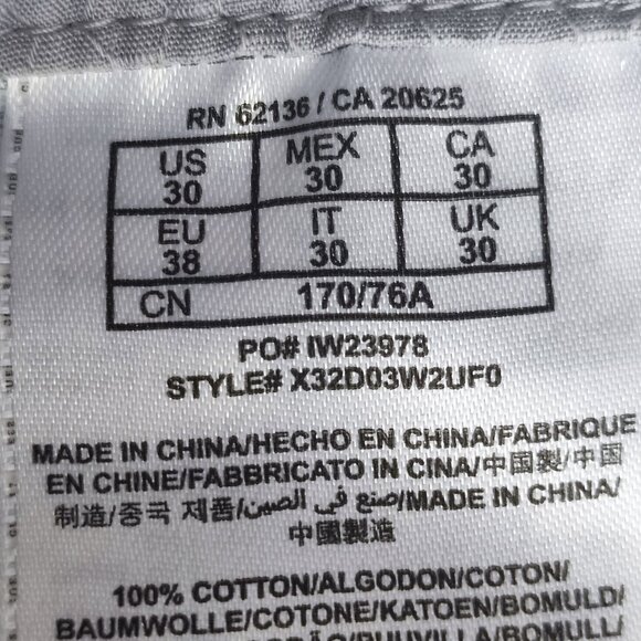 Guess casual flat front short light grey men's size 30 - Picture 6 of 9